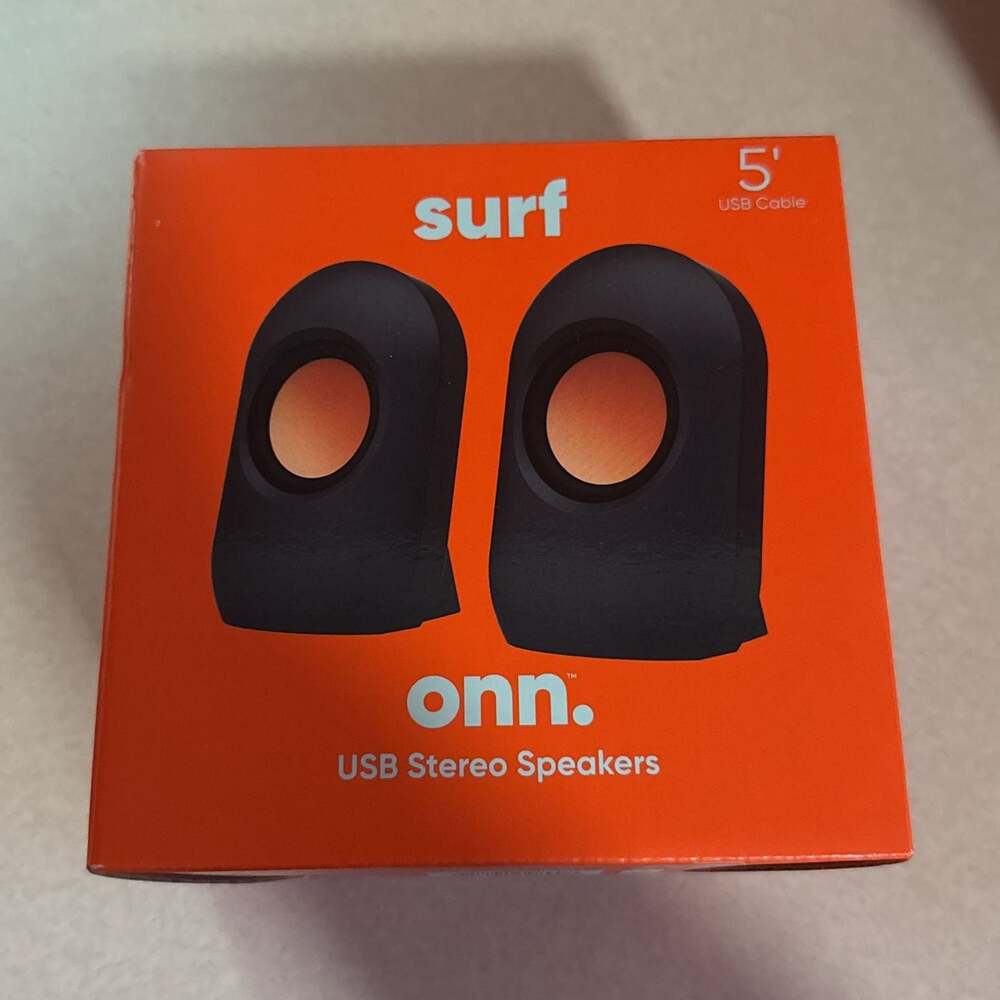 Onn. USB Stereo Speakers with Volume Controls